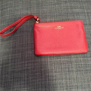 Coach Vibrant Red Wristlet